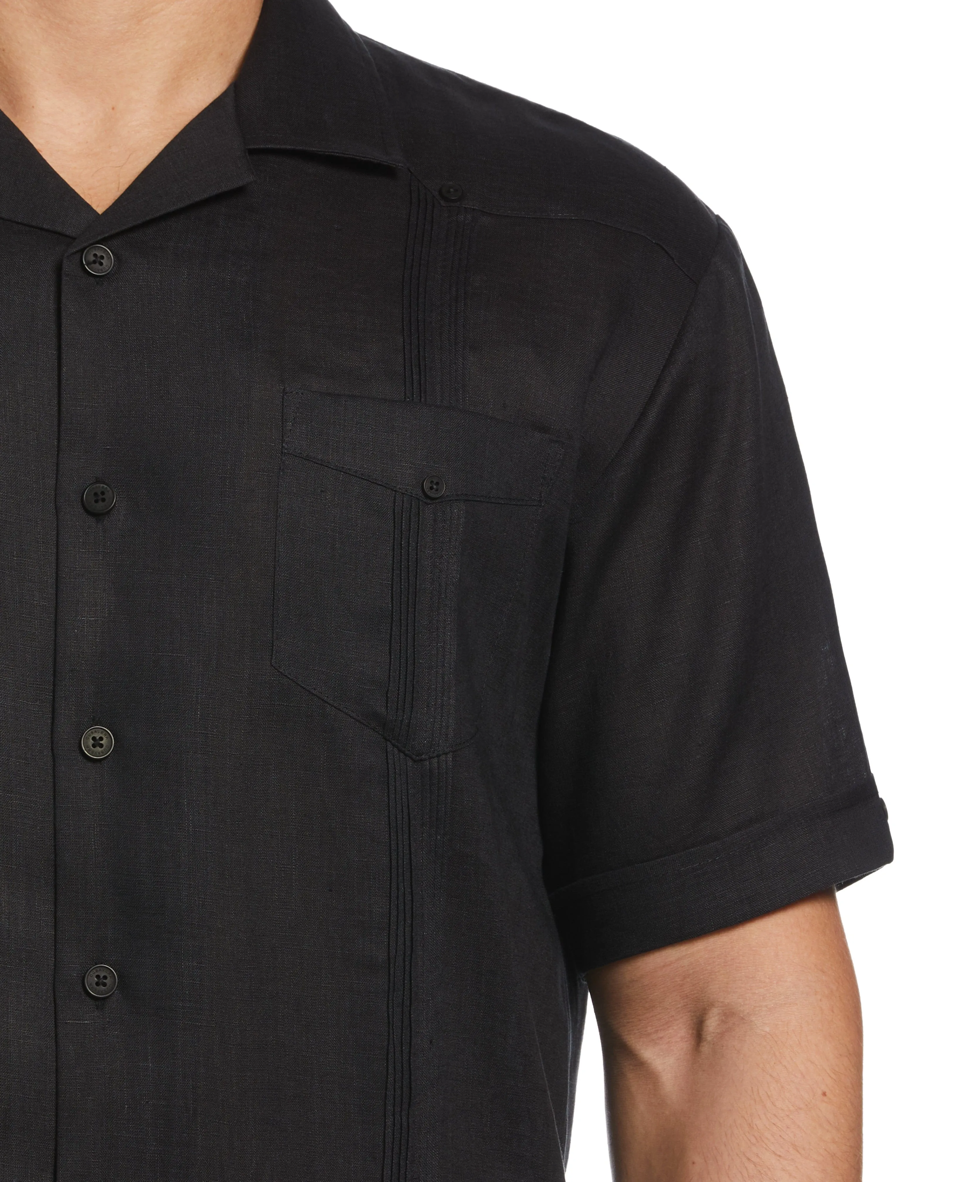 100% Linen Classic Guayabera Shirt - Short Sleeve