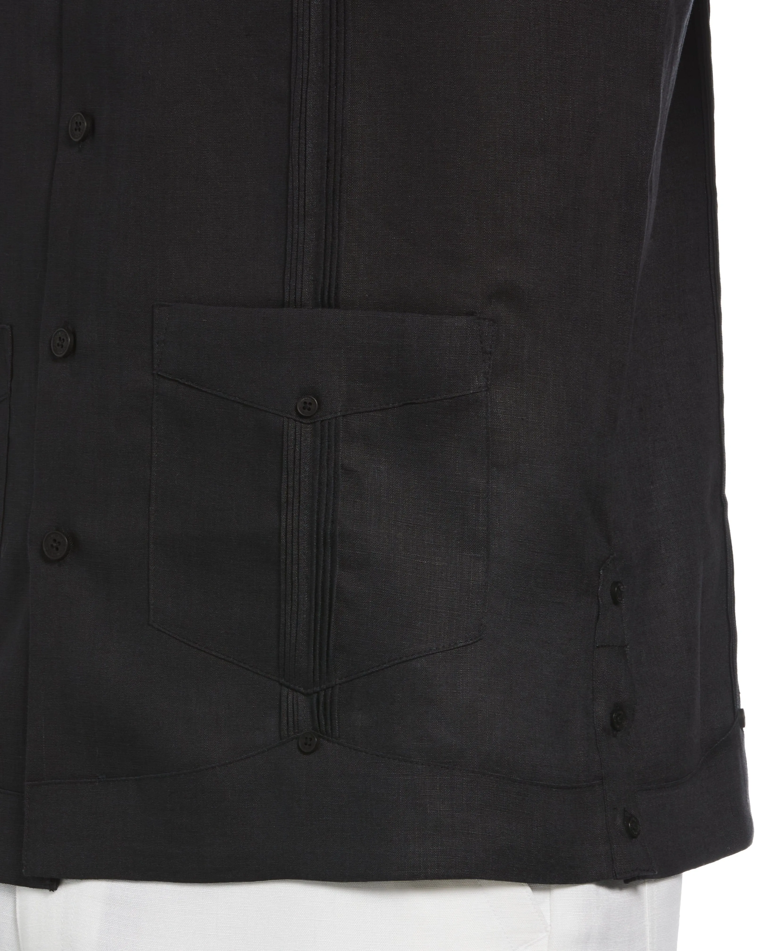 100% Linen Classic Guayabera Shirt - Short Sleeve
