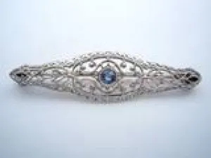 14k Antique Sapphire Brooch