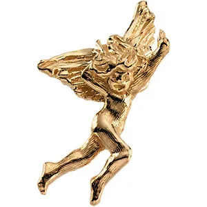 14k White Gold Angel Lapel Pin