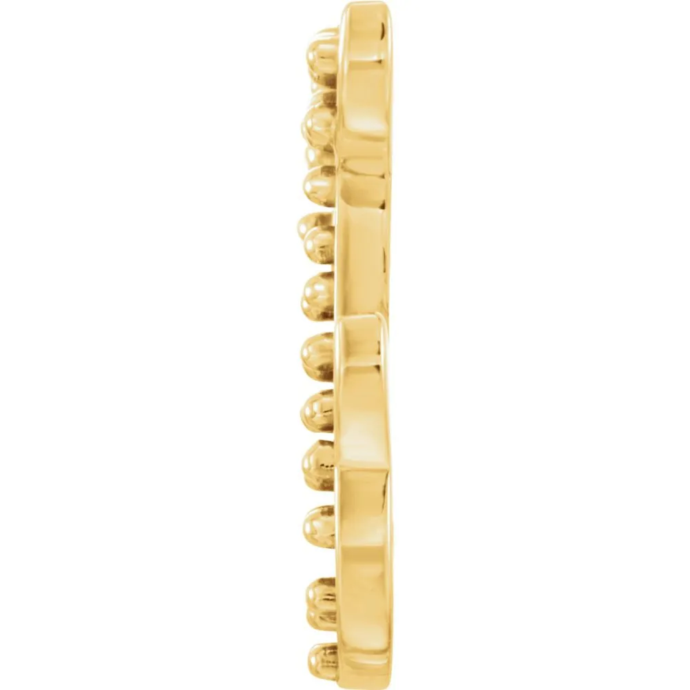 14k Yellow Gold Letter "F" Script Initial