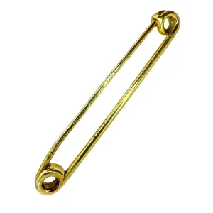 18k 1980's Cartier Paris Safety Pin Brooch