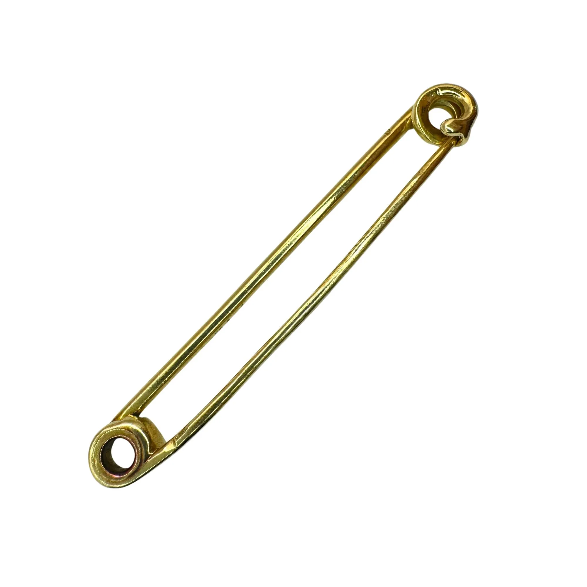 18k 1980's Cartier Paris Safety Pin Brooch
