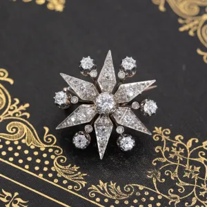 3.31ctw Victorian Convertible Hair Pin / Brooch