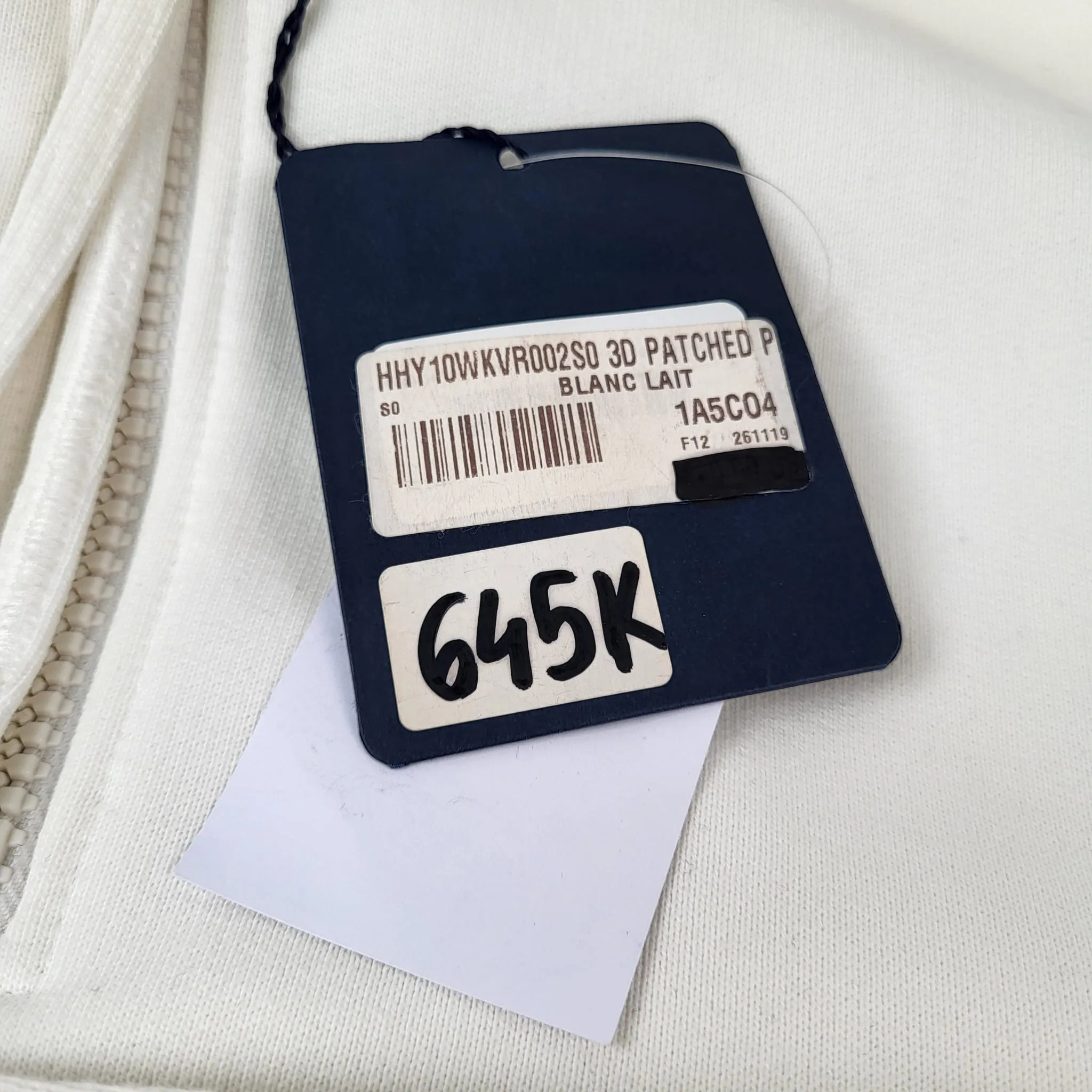 3D Patched Pocket Half Zipped Sweater