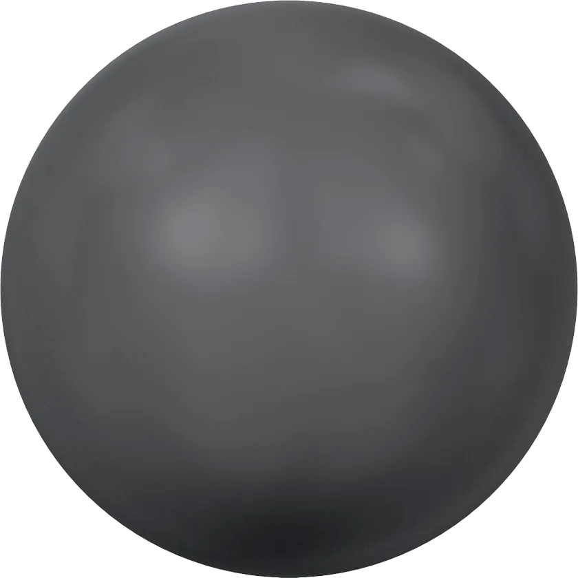 5817 Cabochon Pearls (Half-Drilled), Crystal Iridescent Dark Grey Pearl (001 954)