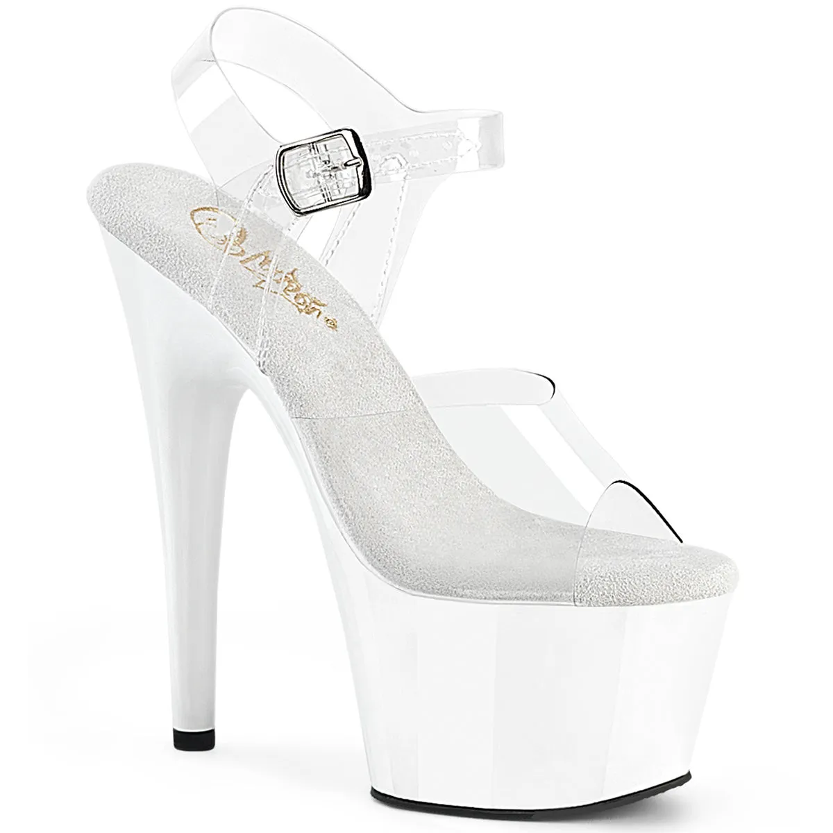 7 Inch Heel ADORE-708 Clear White