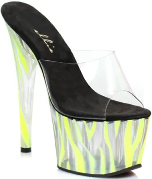 7" Stiletto Mule Sandal Platform(ES709-ZEBRA)