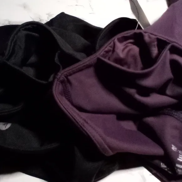 90 Degree By Reflex Women's High Waist Power Flex Yoga Shorts Tummy Control 2pk