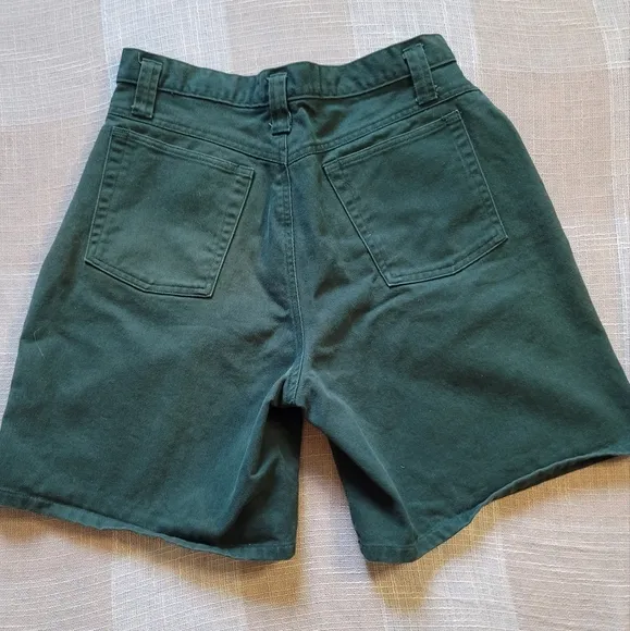 90s Green Denim Shorts