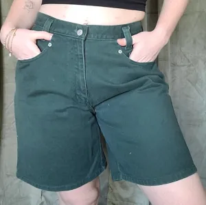90s Green Denim Shorts