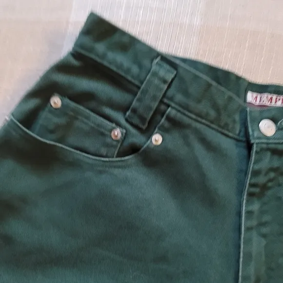 90s Green Denim Shorts