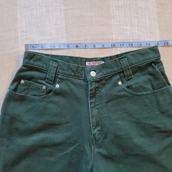 90s Green Denim Shorts
