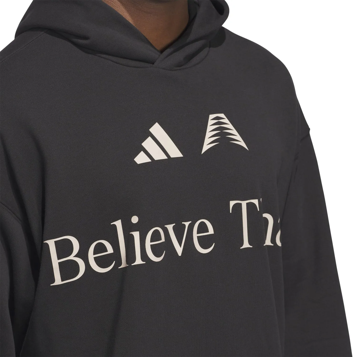 Adidas Men Anthony Edwards Believe That Hoodie Black JW4293