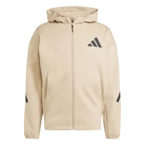 Adidas Men Z.N.E. Full Zip Hooded Track Jacket Beige JF2445