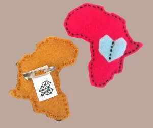 Africa Felt Brooches
