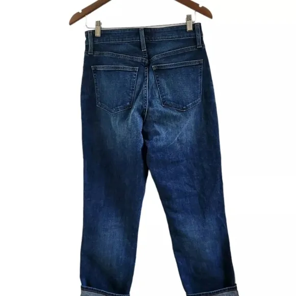 AG Adriano Goldschmied The Stevie Cuff Slim Straight Cuffed Jeans Size 28 Womens