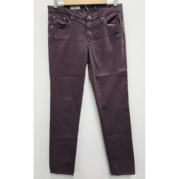 AG Adriano Goldschmied Womens Jeans Size 30R The Stilt Cigarette Leg Denim Red