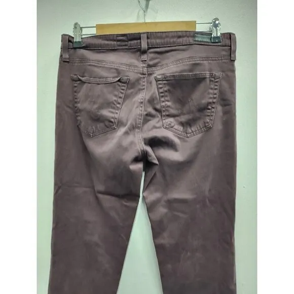 AG Adriano Goldschmied Womens Jeans Size 30R The Stilt Cigarette Leg Denim Red