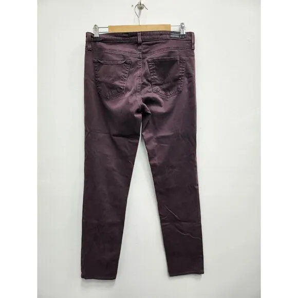 AG Adriano Goldschmied Womens Jeans Size 30R The Stilt Cigarette Leg Denim Red