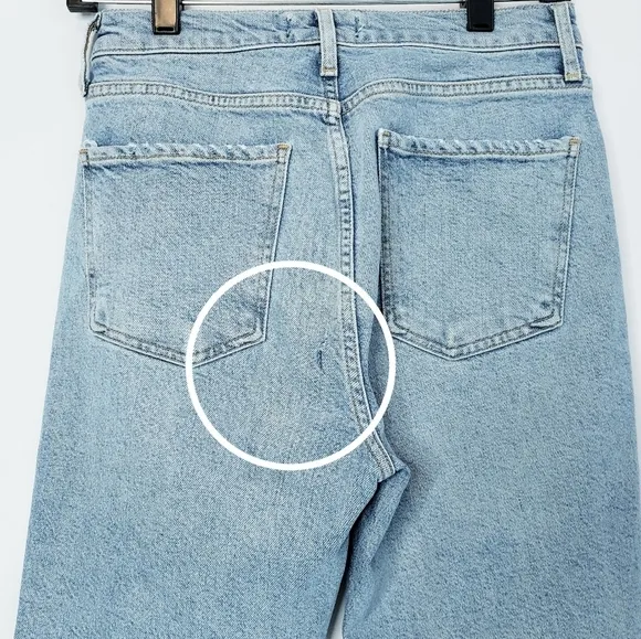 Agolde Nico High Rise Slim Jeans Cliffside Wash Denim Size 26