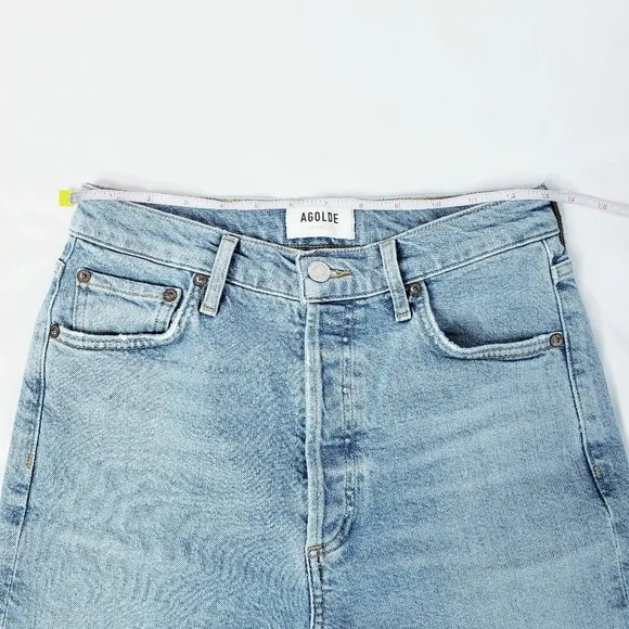 Agolde Nico High Rise Slim Jeans Cliffside Wash Denim Size 26