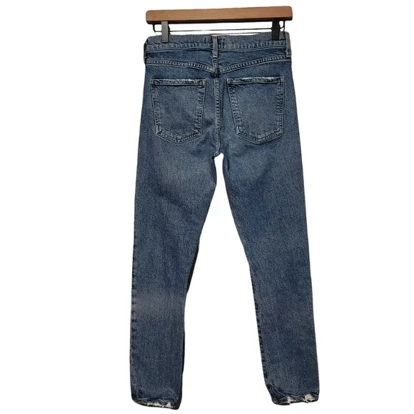 AGOLDE Toni Mid Rise Slim-Dime Straight Leg Ankle Jeans Size 25