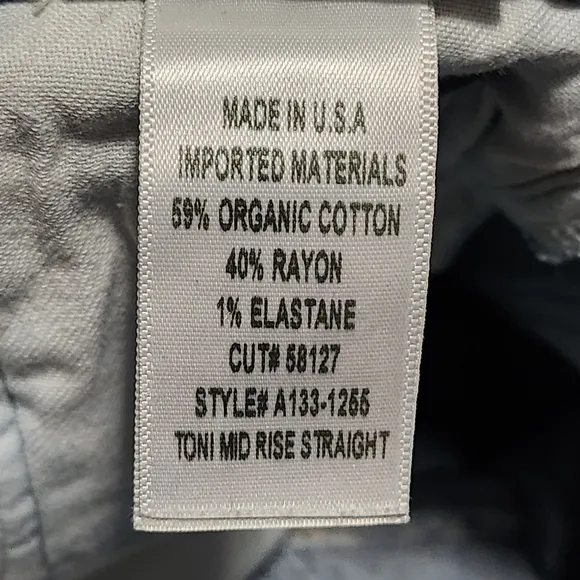AGOLDE Toni Mid Rise Slim-Dime Straight Leg Ankle Jeans Size 25