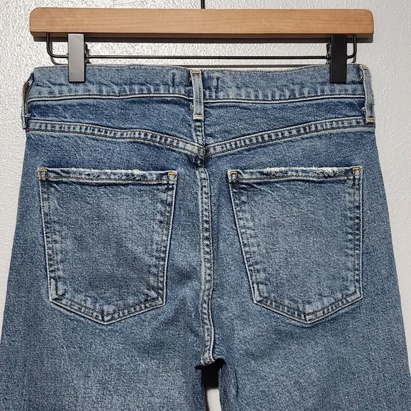 AGOLDE Toni Mid Rise Slim-Dime Straight Leg Ankle Jeans Size 25