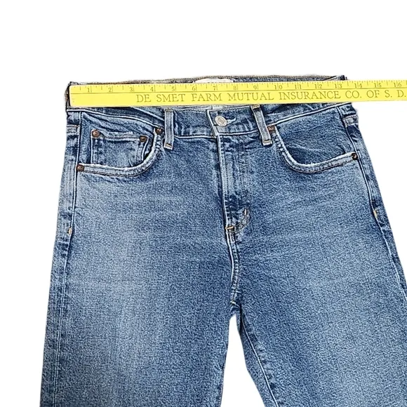 AGOLDE Toni Mid Rise Slim-Dime Straight Leg Ankle Jeans Size 25