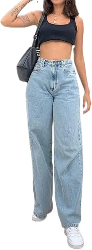 Alessandra – High Waist Wide Leg Jeans for Women