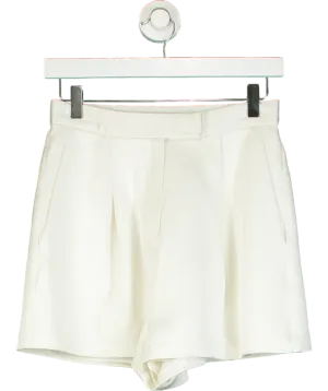 Alex Perry Cream Pleated High-waisted Shorts UK 8
