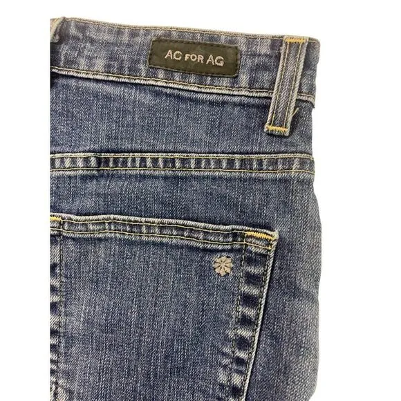 ALEXA CHUNG x AG Fifi High Waisted Cut Off Frayed Hem Denim Shorts 26