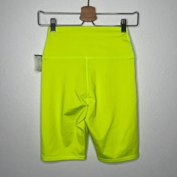 Alice and Olivia Womens Size Small Neon Yellow Biker Shorts