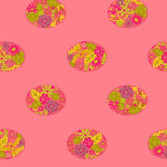 Alison Glass - Ellipse - Floral Dot - Salmon