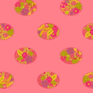 Alison Glass - Ellipse - Floral Dot - Salmon