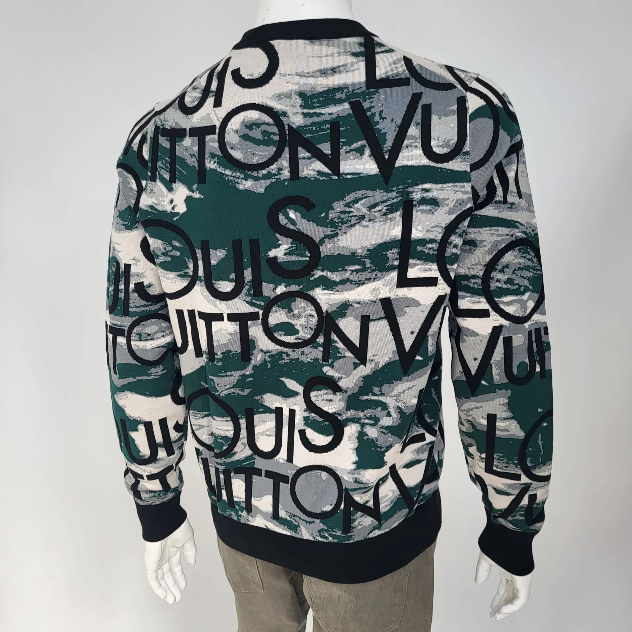 All Over Logo Jacquard Crewneck