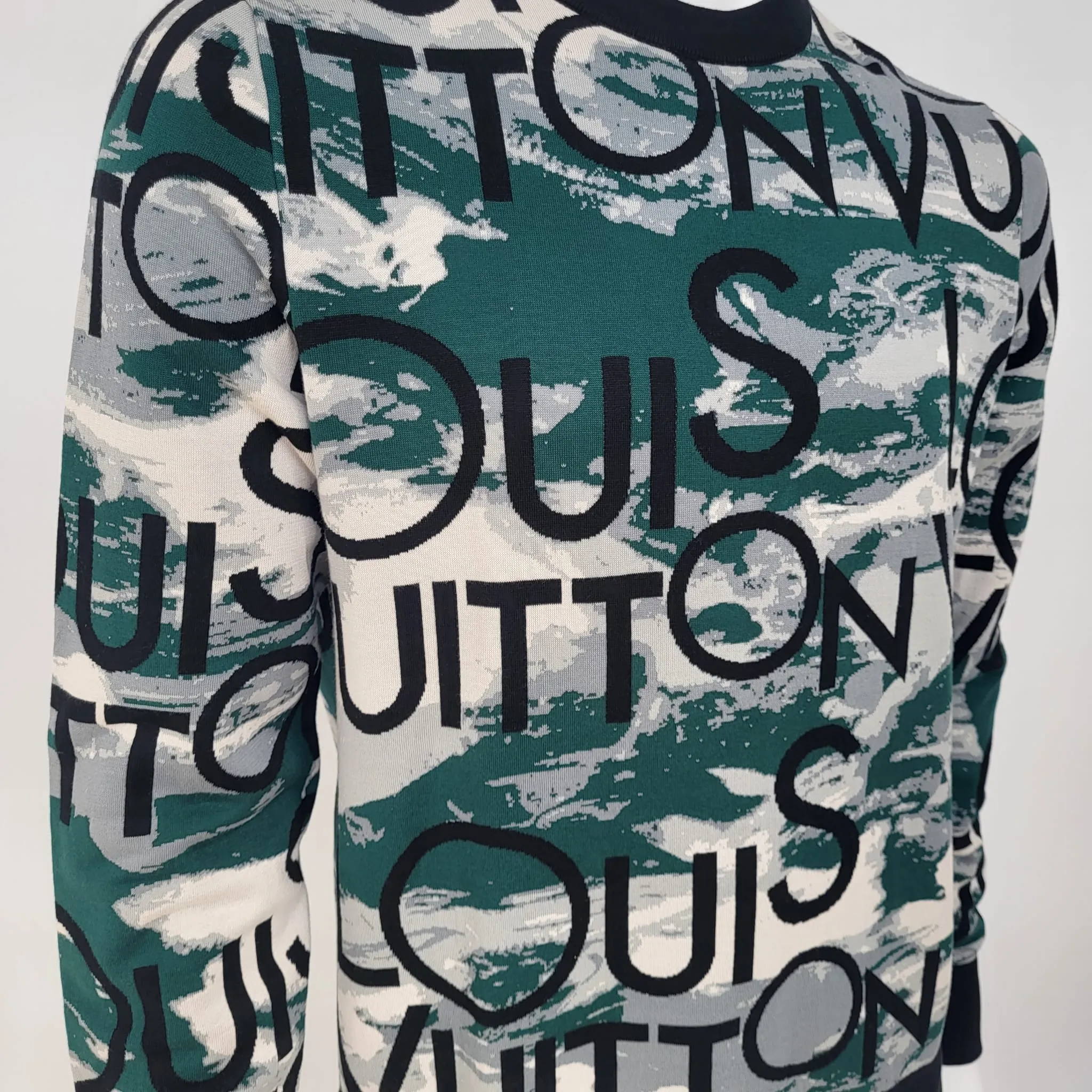 All Over Logo Jacquard Crewneck