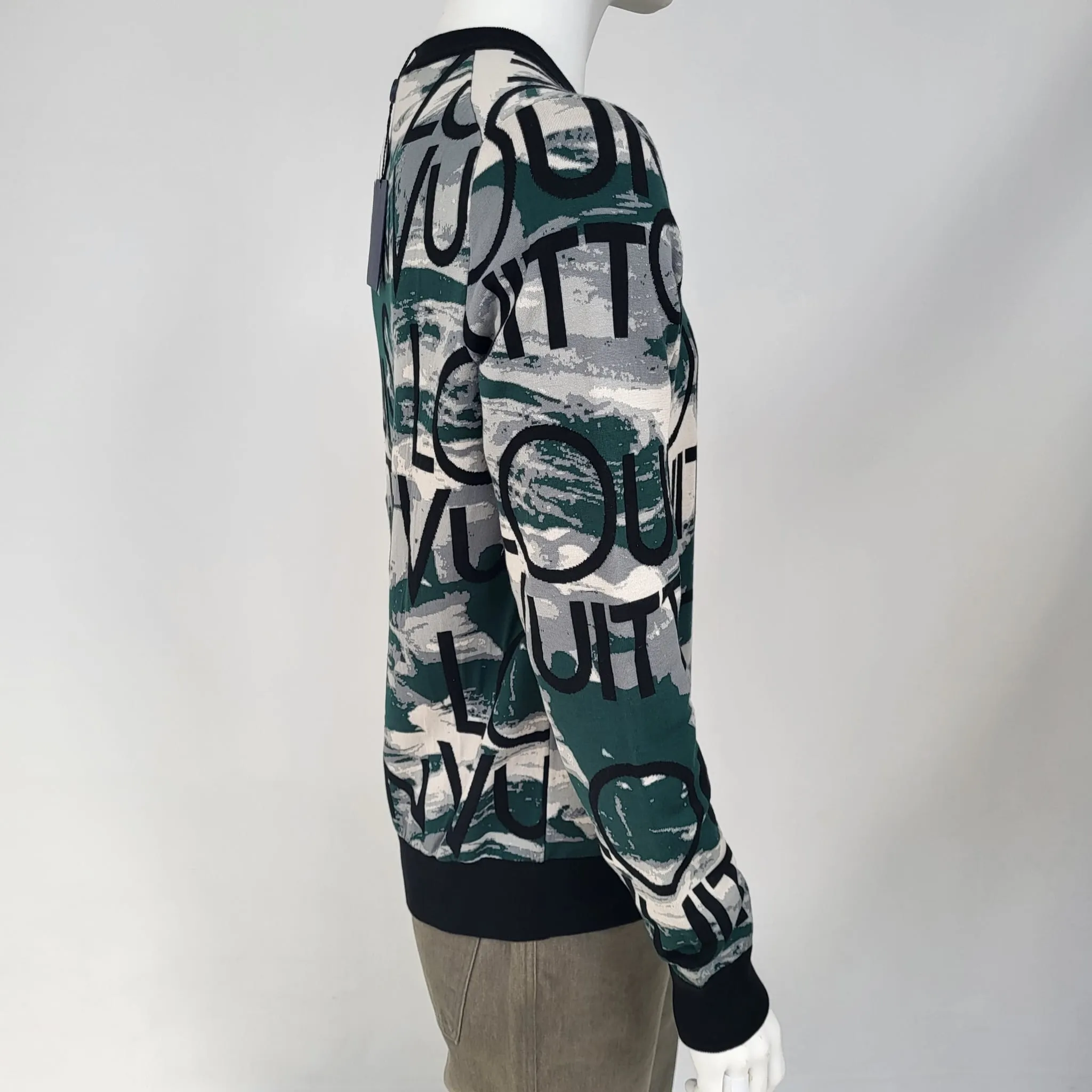 All Over Logo Jacquard Crewneck