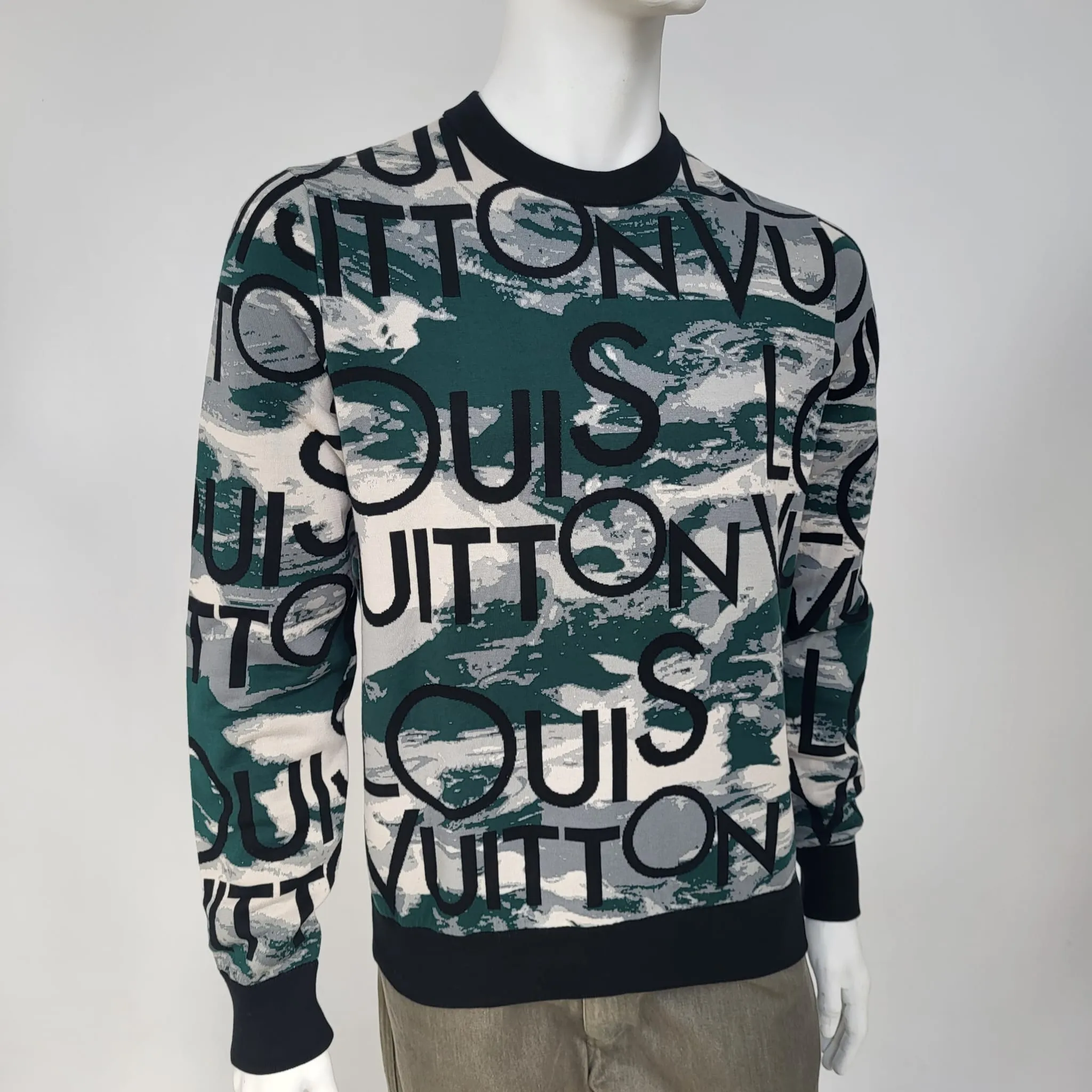 All Over Logo Jacquard Crewneck
