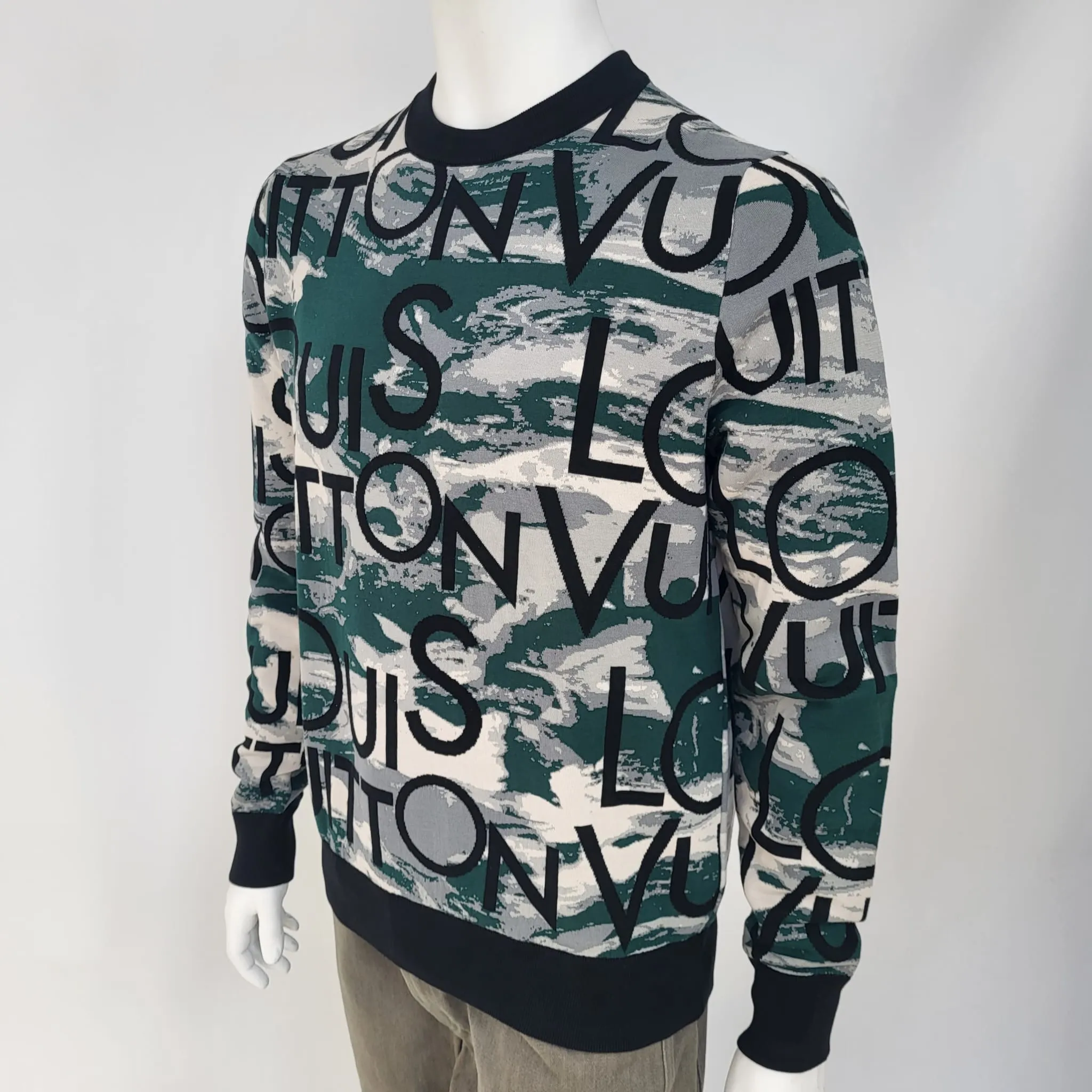All Over Logo Jacquard Crewneck