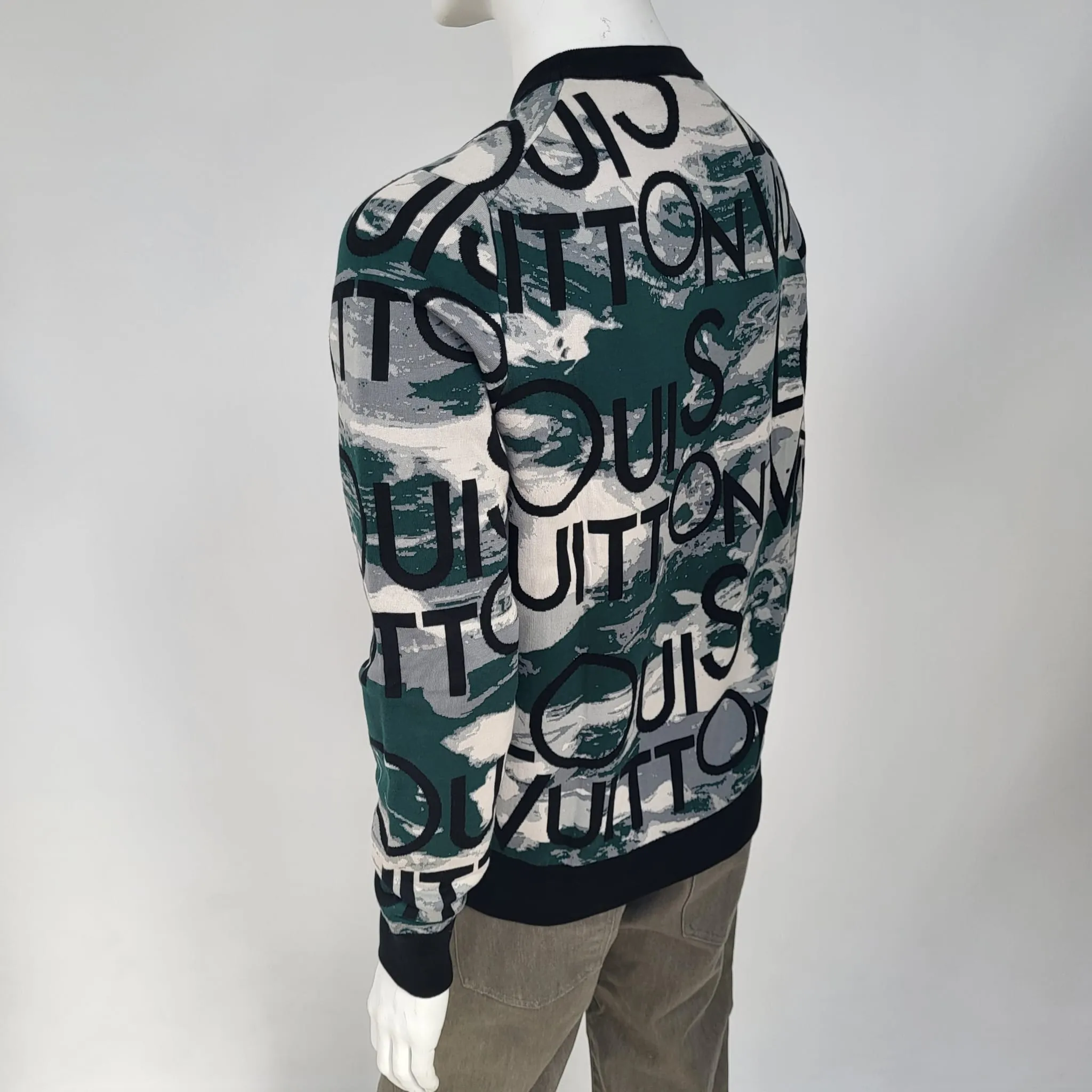 All Over Logo Jacquard Crewneck
