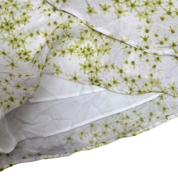 AllSaints Mini Skort Frida Amanzi Lime Green Ditsy Floral Size 2 NWT MSRP $169
