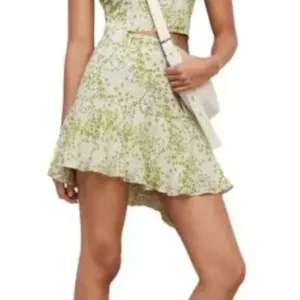 AllSaints Mini Skort Frida Amanzi Lime Green Ditsy Floral Size 2 NWT MSRP $169