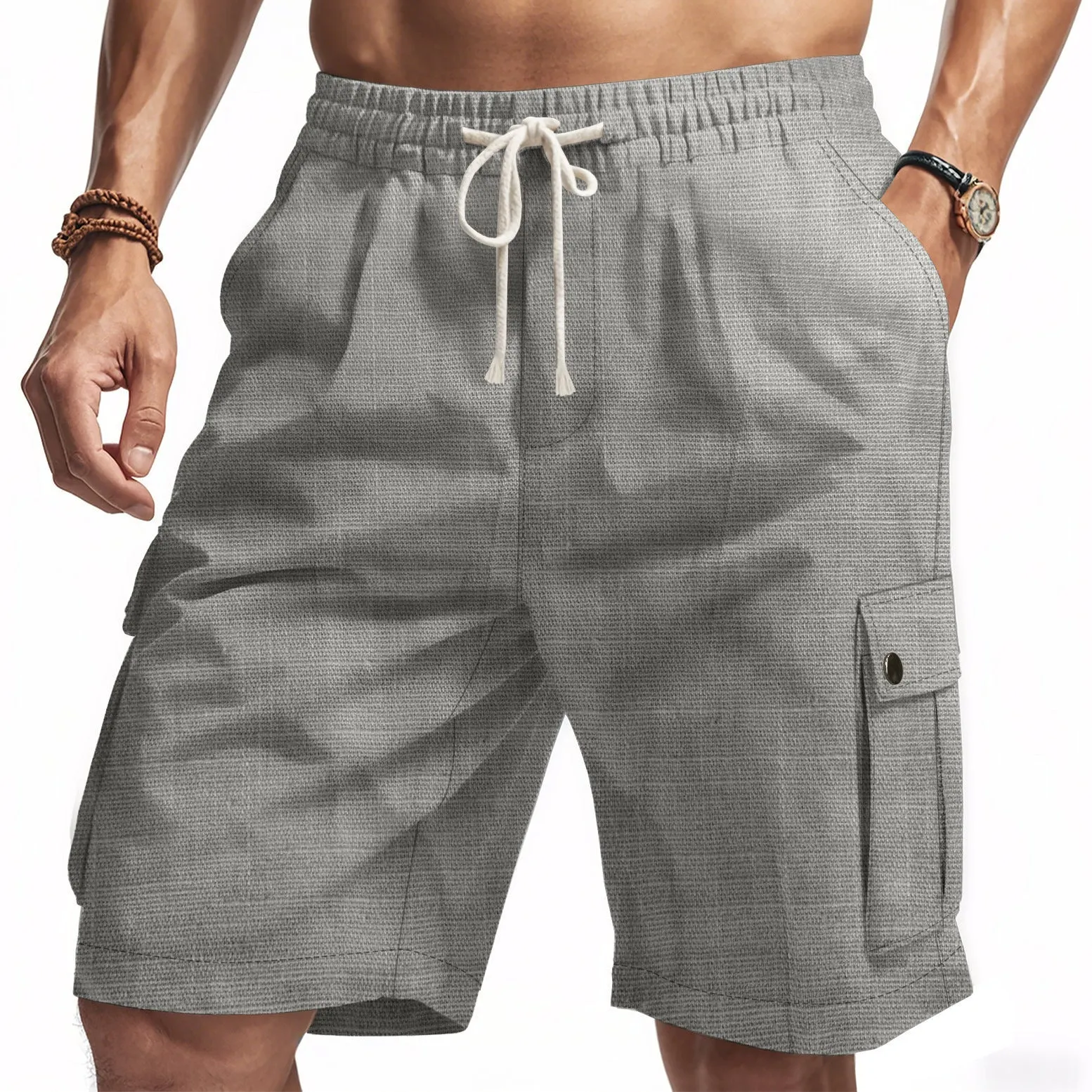 Amekaji Workwear Bamboo Linen Shorts – Lightweight, Breathable, Casual Beachwear