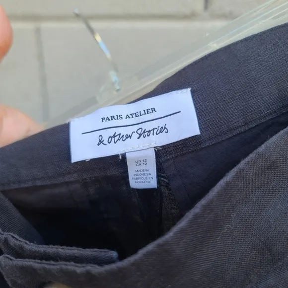 &amp; Other Stories | Linen Shorts in Black NEW Size 12