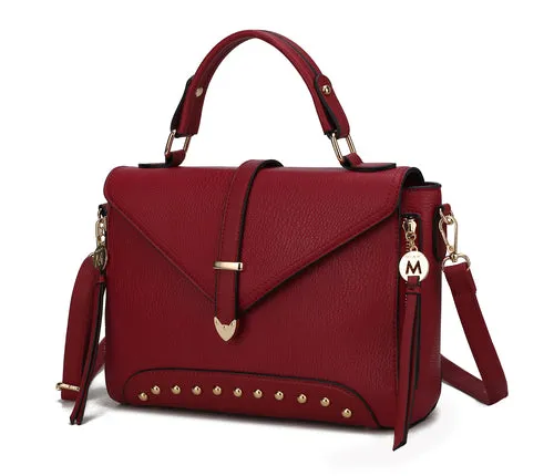 Angolina Leather Satchel Bag