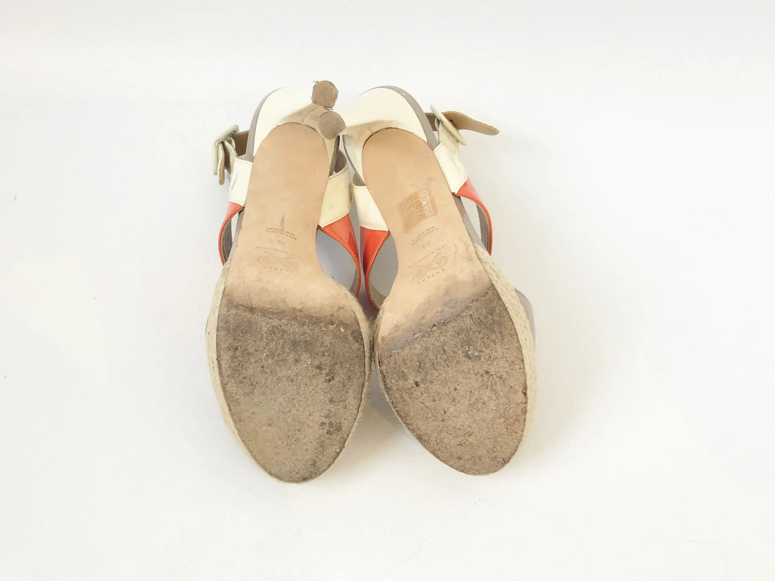 Anya Hindmarch Patent Leather Platform Size 38 It (8 Us)