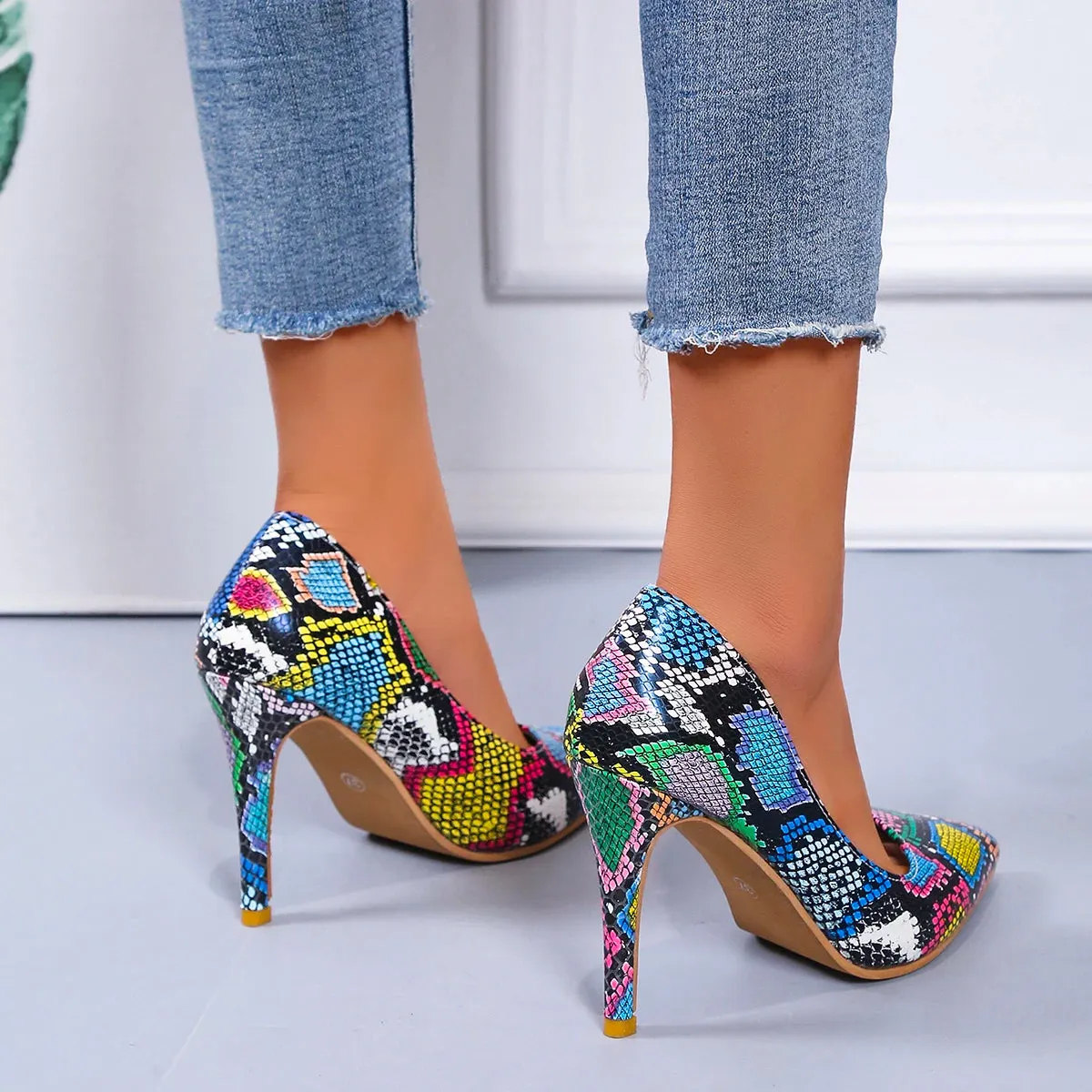 Aphixta Classic Popular Shoes Woman Pumps 3.94Inch High Thin Heels Wedding Office Ins Style Party Shoes Super Big Size 50