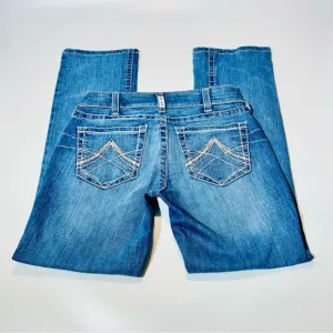 Ariat jeans Mid Rise Straight leg jeans Medium wash stretchy women Size 27